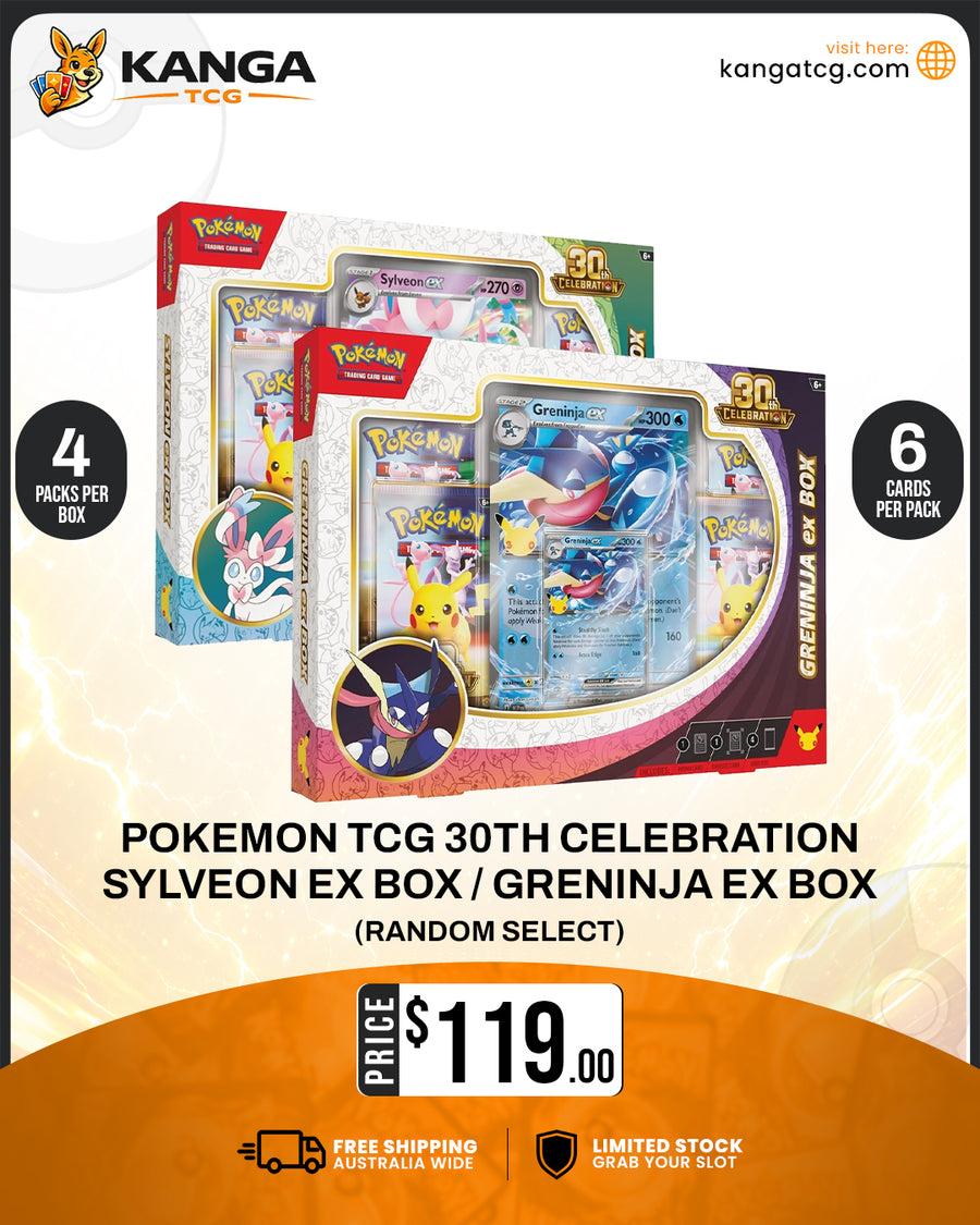 Pokemon TCG 30th Celebration Sylveon ex Box / Greninja ex Box (Random Select)