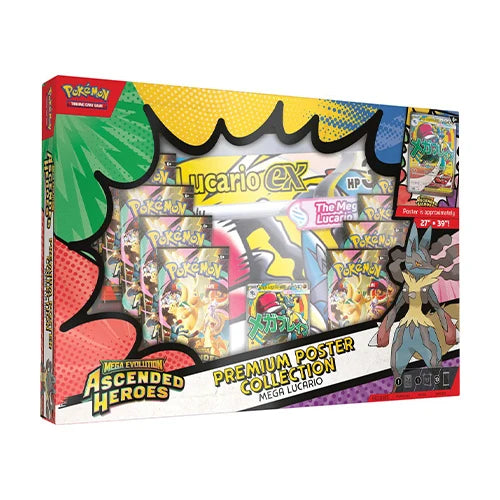 Pokemon TCG Mega Evolution Ascended Heroes Premium Poster Collection Mega Lucario / Mega Gardevoir (Pair)